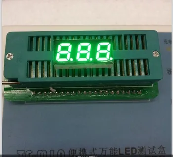 0.28 colių 3digits žalia 7 segmentų led ekranas 2381AGG/2381BGG