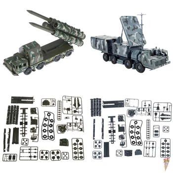 1:72 Armijos s-300 raketų sistemos, radarų transporto priemonės karinės surinkti automobilio modelį žaislas