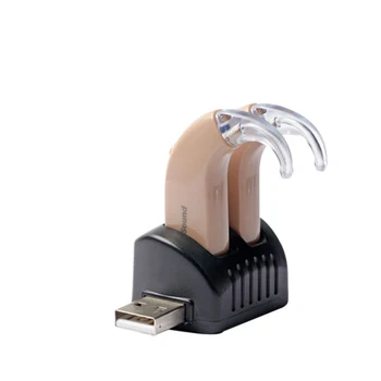 1 Pora Pigūs USB Įkrovimo Klausos Garso Stiprintuvas Vyresnio Nešiojamų BTE Kurčiųjų Klausos aparatai Ausų Priežiūros Priemonės