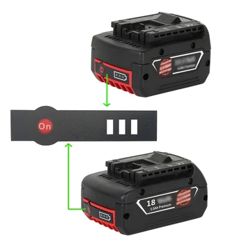 10 vnt Li-ion Baterija LED Klavišą Lipdukas, Etiketė, kortelė Bosch 14.4 V 18V Ličio Baterijos Priedai