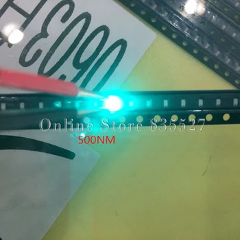 1000pcs/daug šviesos Diodai 0603 / 1608 SMD šviesos karoliukai šviesus 500NM smaragdas / mėlyna žalia Dalinių bangų juostos LED šviesos diodų diodas