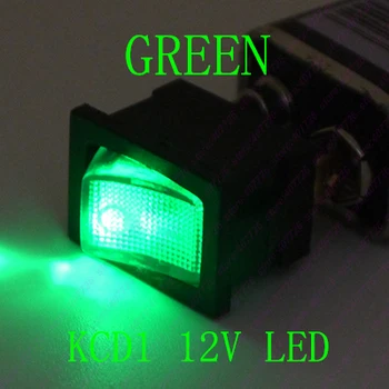 100VNT Aukštos Kokybės LED, 12V apšviestas Mini Svirtinis Jungiklis 3PIN Automobilio 