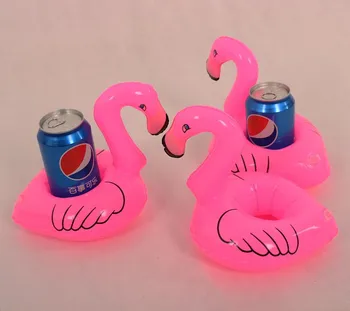 100VNT/Daug Flamingo Formos Gėrimas Gali Turėtojas Pripučiamas Baseinas Žaislas, Vaikas Šalies Naudai Tiekimo Dovana Pripučiami Plaukimo Baseinas Žaislas Šalis