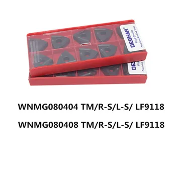 10VNT DESKAR WNMG080404 TM LF9118 Įdėklai karbido tekinimo įdėklai darbalaukio sunku lydinio tekinimo įrankis pjovimo plieno