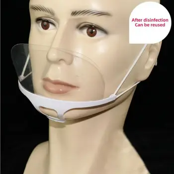 10vnt Daugkartinio naudojimo Skaidrus Anti-rūko Kaukė Shield Padengti Plastiko Anti-seilių Burnoje Shield Burną Kauke Padengti
