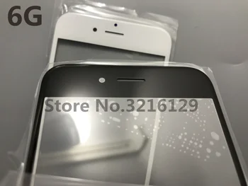 10vnt/daug Pakeitimo NAUJĄ LCD Priekiniai Jutiklinis Ekranas skaitmeninis keitiklis Išorinės Stiklo Lęšis iPhone 6 6G 4.7 colių Balta/Juoda A+