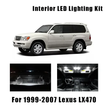 15vnt Balta Canbus LED Lemputes, Interjero Kamieno Žemėlapis Dome Light Kit 1999-2005 2006 2007 Lexus LX470 Licenciją Plokštelės Mandagumo Lempos