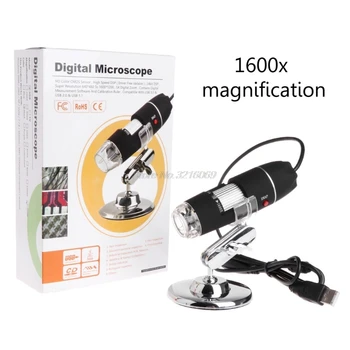 1600X 2MP Zoom Mikroskopu 8 LED USB Skaitmeninis Kišeninis didinamasis stiklas Endoskopą Kamera Whosale&Dropship