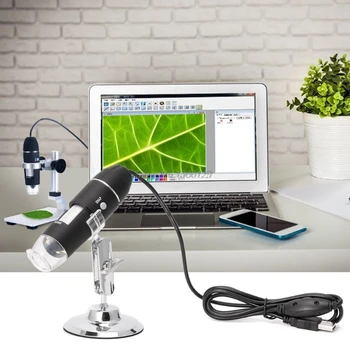1600X USB Skaitmeninis Mikroskopas su Kamera Endoskopą 8LED didinamasis stiklas su Metalo Stovas Dropship