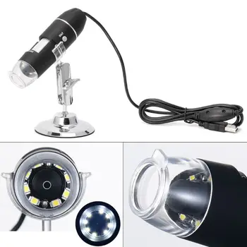 1600X USB Skaitmeninis Mikroskopas su Kamera Endoskopą 8LED didinamasis stiklas su Paspaudę Stovėti 35ED