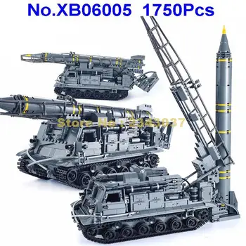 1750pcs karinės armijos 8u218 tel 8k11 raketų talpa 4 kūrimo bloką Žaislas