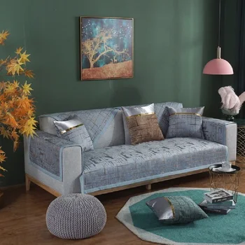 1Piece šeniliniai šiaurės minimalistinio derinys sofos pagalvėlių kambarį apdaila žakardo anti-slip pagalvėlė padengti sofa rankšluostį