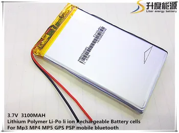 1pcs/daug 655084 3,7 V ličio polimerų baterija 3100 mah 