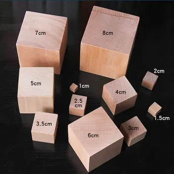 2.5* 2.5*2.5 cm medienos kubo 50pcs kubo blokai Vaikų Švietimo žaislai Montessor ikimokyklinio aids kubas baby blokai žurnalas žaislai