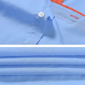 2018 Prekės vyriški Mėlynos spalvos Laisvalaikio Marškinėliai ilgomis Rankovėmis Slim Fit Medvilnės Suknelė Marškiniai Vyrams Plius Dydis Mygtuką Socialinės Palaidinė Camisa Masculina