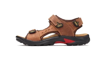 2019 Naujas patogus vyriški sandalai vasarą vyriški odiniai sandalai aukštos kokybės paplūdimio bateliai vyriški laisvalaikio bateliai rankų darbo sandalai vyrams