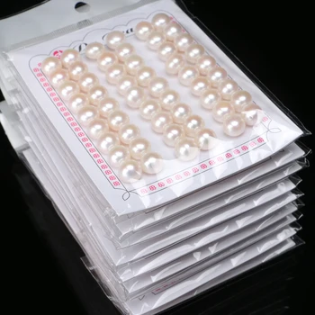 2019 Nemokamas pristatymas didmeninė DIY Puse Gręžti Mygtuką pearl Kultūringas gėlavandenių perlų AAA 3-12mm balta mygtuką pearl