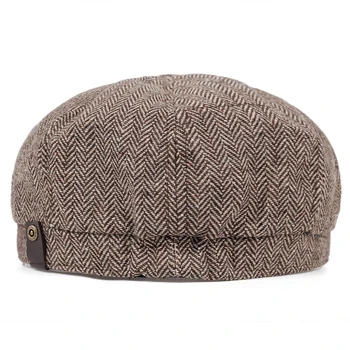 2019 naujas mados rudos spalvos pledas beretė skrybėlę vyrų medvilnės% hip hop kepurės rudenį ir žiemą lauke laisvalaikio bžūp aukštos kokybės kepurės