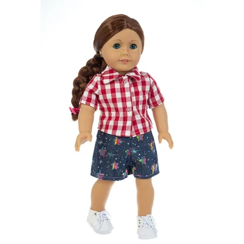 2020 Naujas Trumpas rankovės šortai Tinka Amerikos Mergina Lėlės Drabužiai 18 colių Lėlės , Kalėdų Mergina Dovana(tik parduoti drabužius)