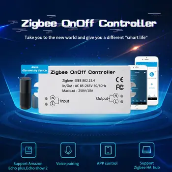 2020 Naujas Zigbee On/Off Valdytojas Smart Switch APP 