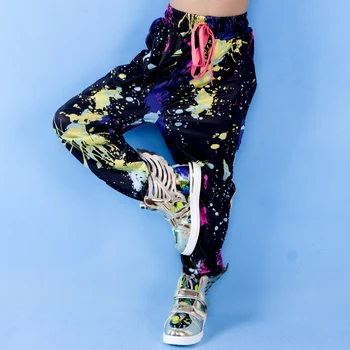 2020 Naujų Vaikų, Suaugusiųjų candy spalvas sweatpants Asmenybės doodle pavasario vasaros Kelnės prarasti Atitraukimo koja haremas hip-hop kelnės