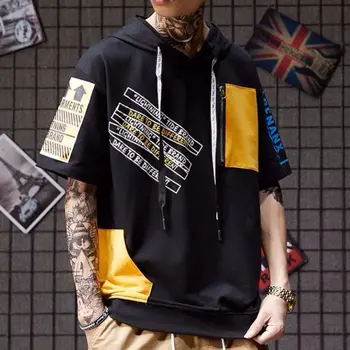 2020 m. Japonijos Harajuku INS Spausdinti Kratinys T-shirt Vyrams Vasaros Gatvės Hip-Hop Negabaritinių Trumpas Rankovės Pora Marškinėliai