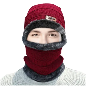 2020 m. Žiemą Šilumos Pliušinis Skrybėlę Šalikas Vilnonis Bžūp Dviračių Vėjo Bžūp Dviejų dalių Kostiumas Thickend Megzti Skrybėlę ir Skara Veidą Padengti kepurės