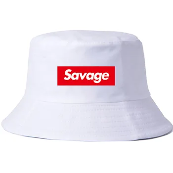 2020 naujas savage letter spausdinimo hip-hop baseino skrybėlę unisex atspalvį žvejys skrybėlės medvilnės mados laišką kibirą skrybėlės