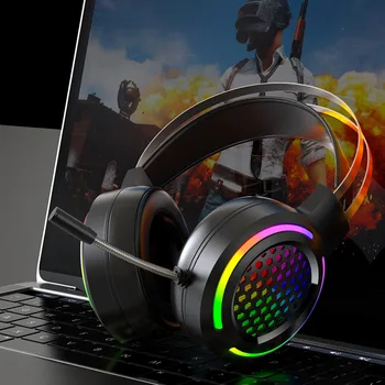 2021 RGB Žaidimų Ausinės Ps4 Ausinių Su Mikrofonu PC 7.1 Erdvinio Garso Triukšmo CancelingOver Ear Ausines Nešiojamas kompiuteris