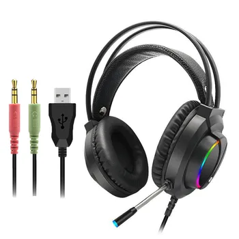 2021 Žaidimų Ausinės 3,5 mm Over-Ear Stereo Gaming Ausinės Mikrofonas N-Pereiti Surround Sound Stereo Žaidimas Headse