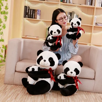 25cm 30cm 40cmNew Stiliaus Tėvas Panda Pliušinis Žaislas Vaikams Minkštas Mažų Įdaryti Gyvūnų Pliušinis Lėlės Animacinių filmų Lokys Žaislai