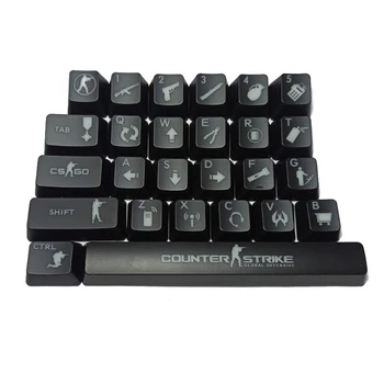 26 raktai, ABS Kulka Apšvietimu OEM Cherry MX Mechaninė Klaviatūra CS go Keycap