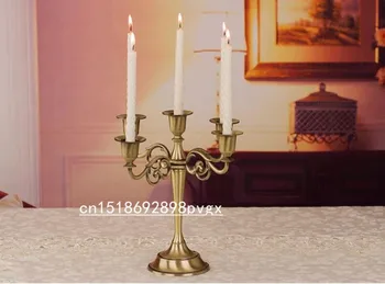 27cm Metalo žvakių laikiklis 5-ginklų žvakė stovi vestuvių įvykis, šviestuvai žvakė stick Sidabro/Aukso/Juoda/Bronzos