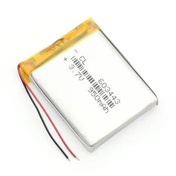 2VNT 3.7 V, 950mAh 603443 Ličio Polimero Li-Po, li jonų Baterija Mp3 MP4 GPS galia banko elektroninės DVD dalis