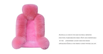 2X Gryno Natūralaus Kailio, Sėdynės Dangtelis Rožinės spalvos Avikailio Žiemos Automobilio Pagalvėlių Priekinės Transporto priemonės Sėdynės Padengti