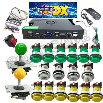 3000 1 Pandoros Box DX arcade rinkinys su LED arcade mygtuką 5Pin kreiptuką, žaidimo konsolių