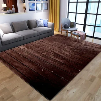 3D Medienos grūdų kiliminė danga miegamajame Kilimas neslidus, virtuvė, gyvenamasis kambarys grindų kilimėliai spalvinga lapai minkšti pledai už kambarį salonas kilimas