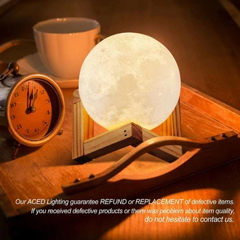 3D Spausdinimo Mėnulio Lempa, LED Naktinis Apšvietimas Įkrovimo Touch Control Ball Mėnulio Lempos Kūrybos 3D Šviesos Miegamojo Puošmena Gimtadienio Gif