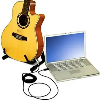 3m USB Sąsaja Vyrų 6.35 mm Elektrinė Gitara Keitiklio Kabelį Studija Audio Kabelis Gitara Kompiuterio Jungties Laido Adapteris
