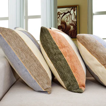 40x40/45x45/50 x 50 cm Paprastas dryžuotas pagalvėlė padengti sofa tirštėti šeniliniai juosmens užvalkalas dekoratyvinę pagalvę padengti patalpų