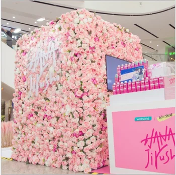 40x60cm Dirbtinių Gėlių sienų apdailai Rožių Gėlių Skydelio Balta Vestuvių Fonas Pavilion Kampai Gėlių Dekoras