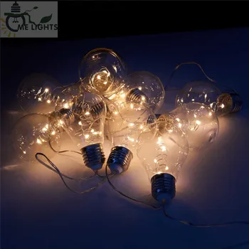 4M 10 Kamuolys LED Pasaulyje String Žibintai Atostogų Žiburiai su baterijomis, Pasakų Šviesos Girlianda Kalėdų Vakarėlį, Vestuvių Dekoravimas