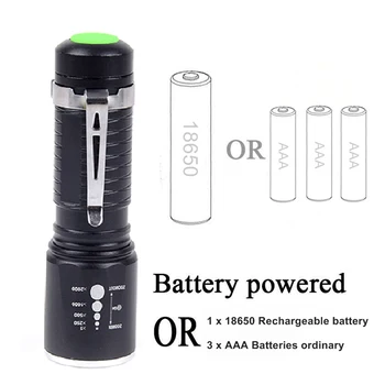 5 Režimai 18650 Baterija Sunku Dviračio Lemputės Dviračių XML T6 LED Žibintuvėlį, Fakelą Priartinimą Reguliuojamas Vandeniui Litwod Aliuminio 10w