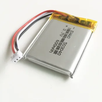 503040 3.7 V 600mAh Įkrovimo baterija (akumuliatorius su DĻSV 1,0 mm 3 pin jungtis, Ličio Polimero Baterija, Mp3, DVD Kamera, GPS, 