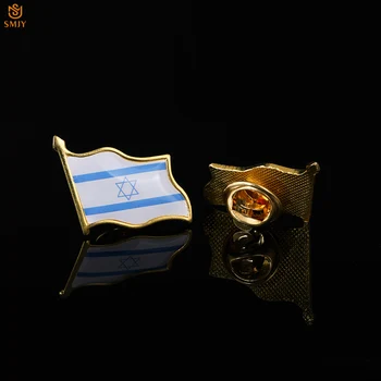 5VNT Izraelio Veliava Vėliava Ženklelis Azijos Šalį Dažytos Sagė Kaklaraištis Atvartas Drugelis Sagtis Pin Priedai Papuošalų Kolekcija