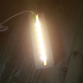 5mm Stačiakampio LED Žibintai Ekranas Bazės Mediniai Apšviesta Bazės Stovėti Lazeriai Krištolo, Naktį Apšviesta Bazės Dervos Meno Ornamentas