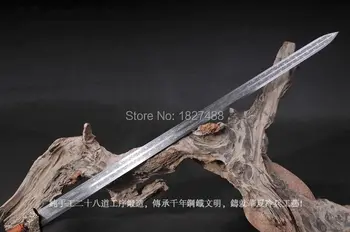6 Pusėje Mangano Plieno Raižyti Peilis Rankų Aštrus Dvigubas kraštas Kinų Kardas Han Jian