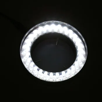 60 LED Reguliuojamas Žiedo Žibintas šviestuvas Lempa STEREO, ZOOM Mikroskopu Mikroskopas, EU Plug