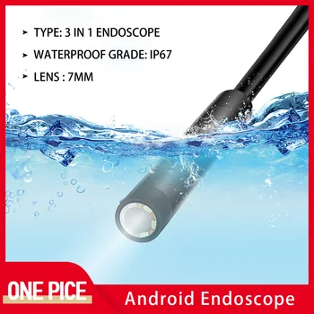 7.0 mm Endoskopą Kamera HD Tipo-c USB Endoskopą su 6 LED 1/2/3.5 M Kietos Minkštas Kabelis atsparus Vandeniui Tikrinimo Borescope, skirta 
