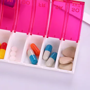 7 Dienų Savaitės Tabletes Organizatorius Tabletės Tablečių Laikymo Dėžutė Plastikinių Medicinos Lauke Skaldymo Health99